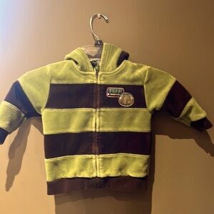 Disney Green and Brown Striped Hoodie